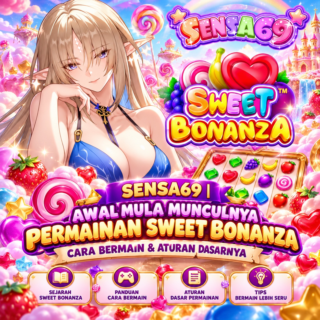 Galeri foto Sensa69 | Cerita Awal Permainan Sweet Bonanza, Panduan Main, dan Aturan Dasar yang Perlu Dipahami di Jakarta